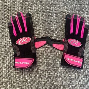 Rawlings Youth XS Pink and Black Batting Gloves